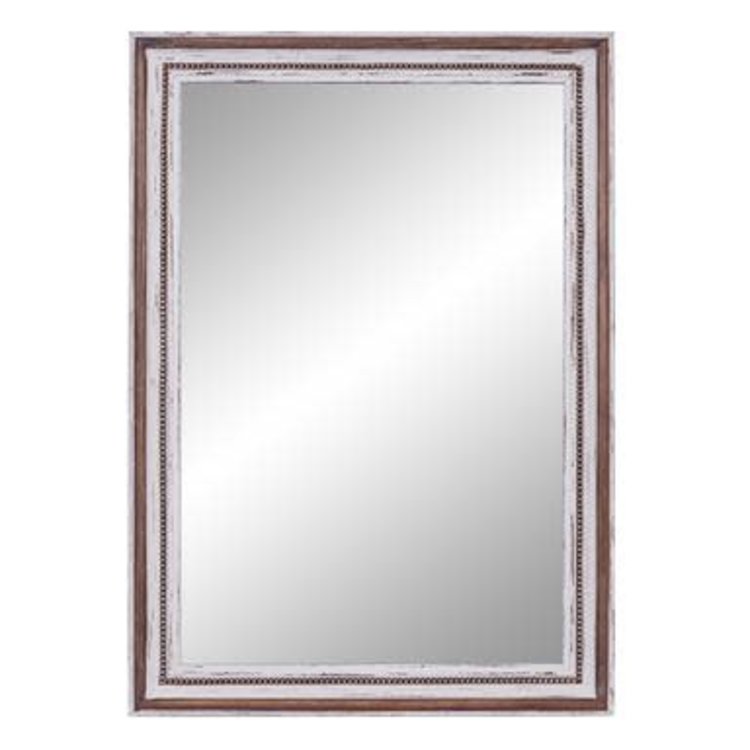Brown Wood Farmhouse Wall Mirror