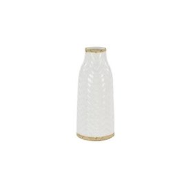 16" White Porcelain Ceramic Vase