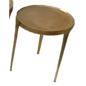 Medium Cast Aluminum Brass Antique Table