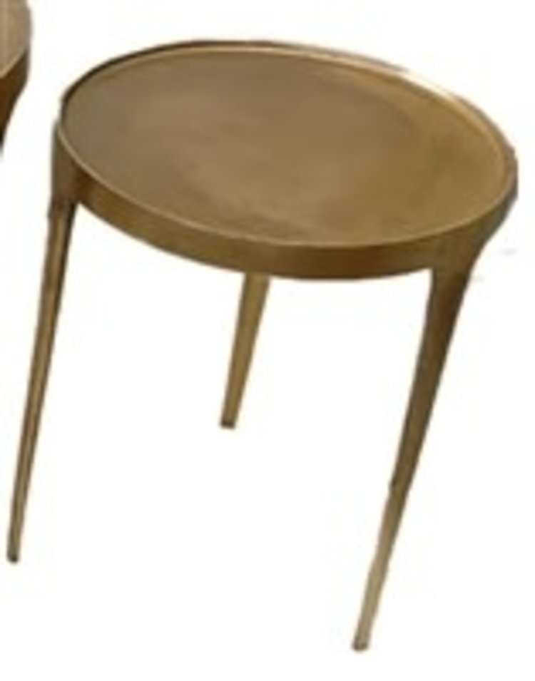 Medium Cast Aluminum Brass Antique Table