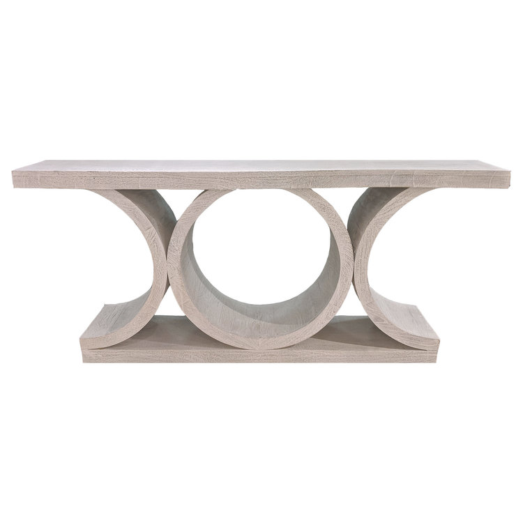 Gatsby Console- White Wash Sand Blasted