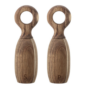 Acacia Wood Salt and Pepper Shakers- Natural