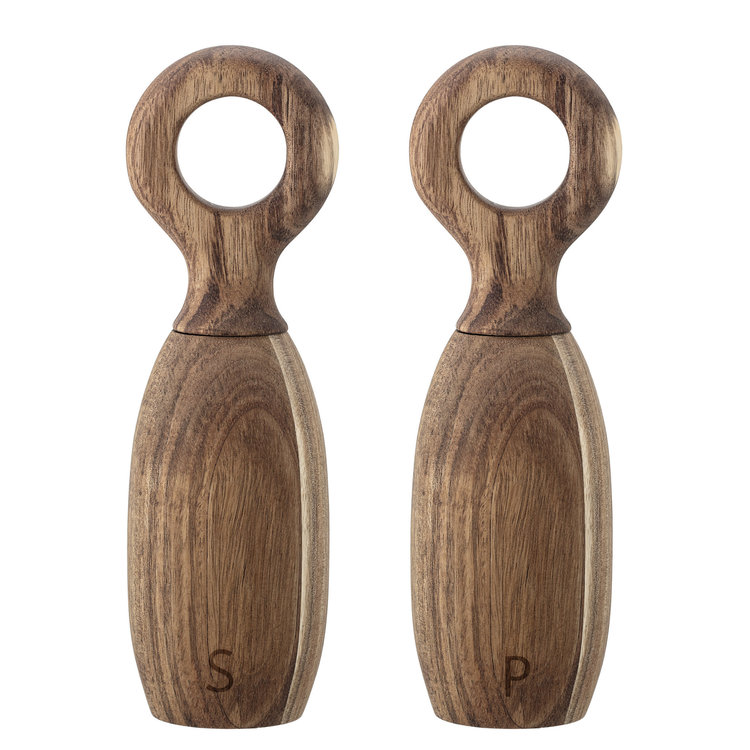 Acacia Wood Salt and Pepper Shakers- Natural