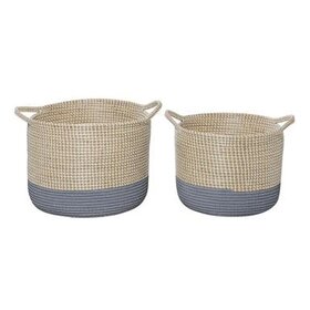 Brown Sea Grass Contemporary Storage Basket