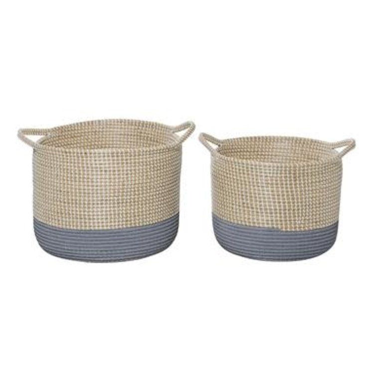 Brown Sea Grass Contemporary Storage Basket