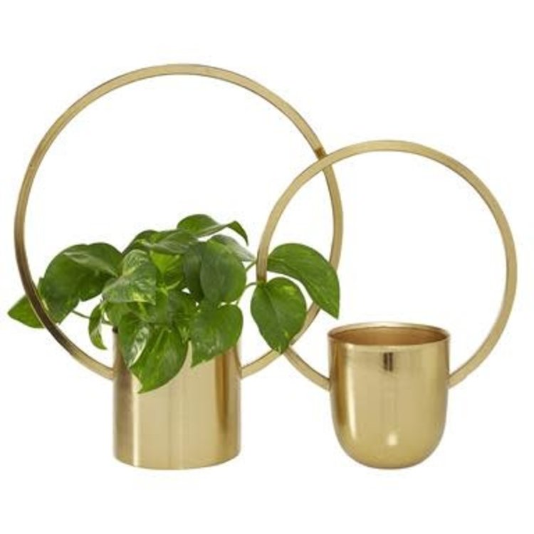 Gold Metal Glam Wall Planter