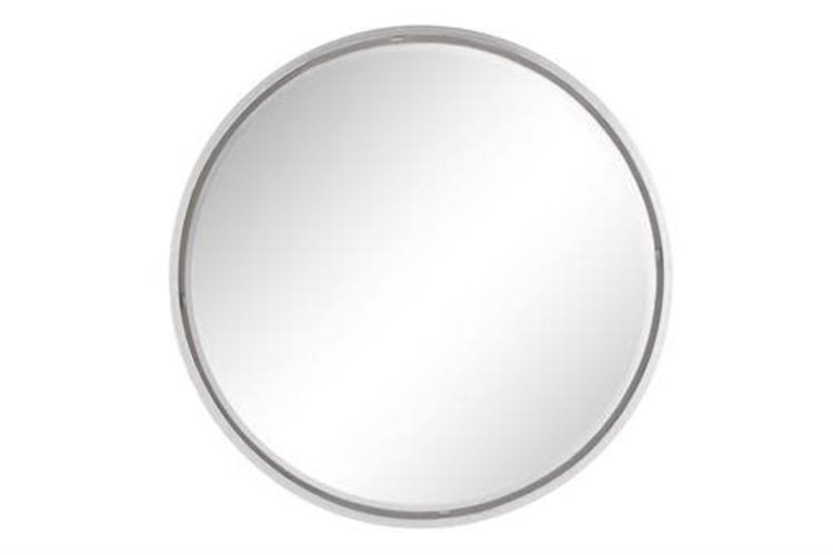 Silver Metal Contemporary Wall Mirror