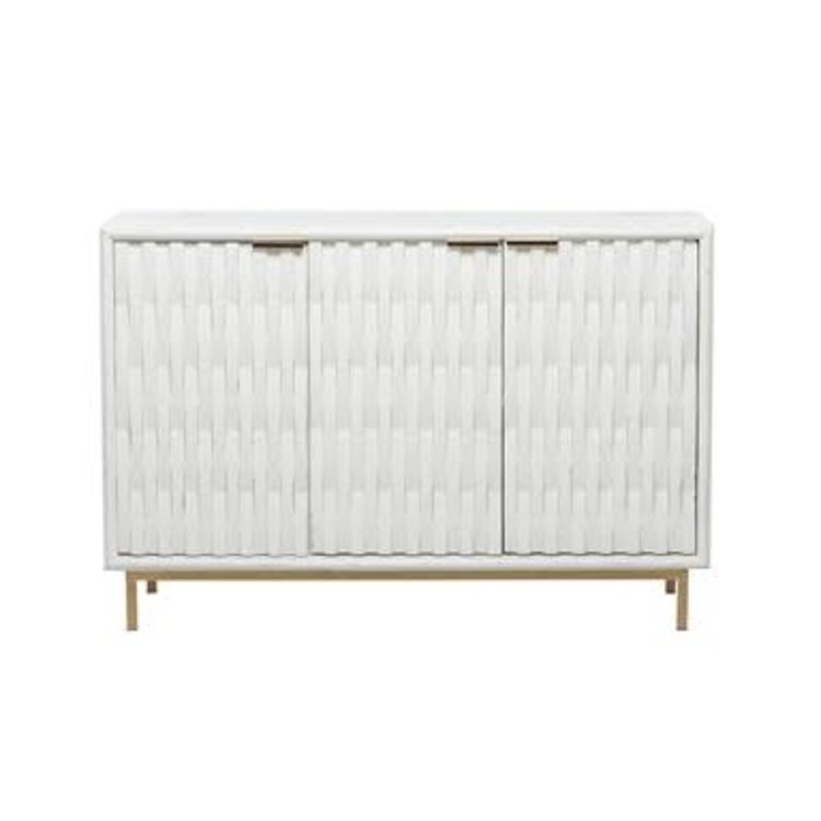 Textured Geometric Pattern Contemporary Cabinet
