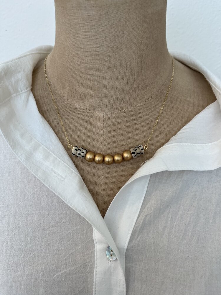 Bone and Glass Necklace