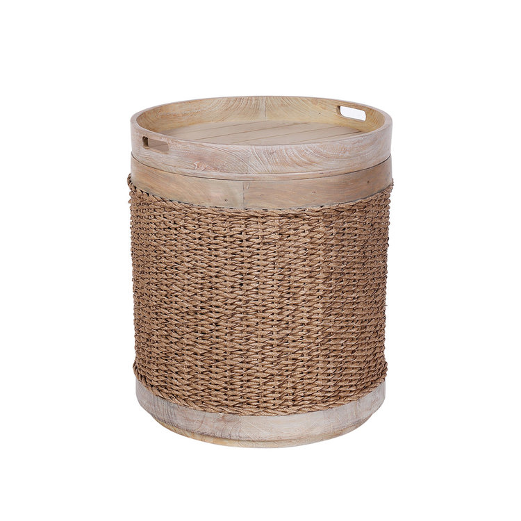 Beyond Borders Maxwell Outdoor Side Table- Weathered Gray