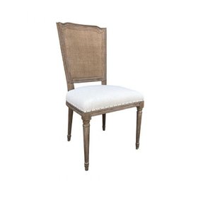 Atelier Home Louis Shield Cane Back Side Chair- Natural Ecru