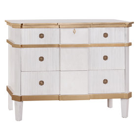 Atelier Home Ella Gilded Chest- Monument White