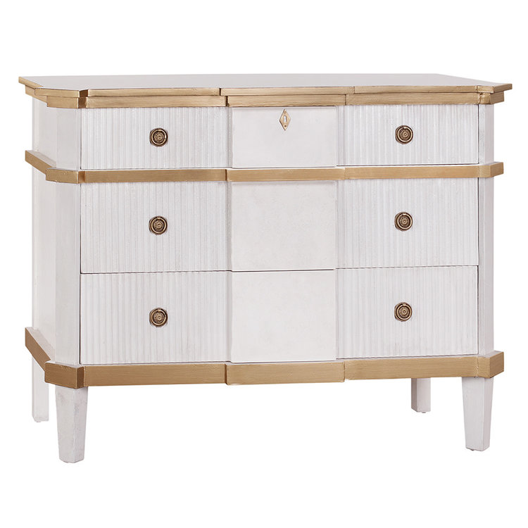 Atelier Home Ella Gilded Chest- Monument White