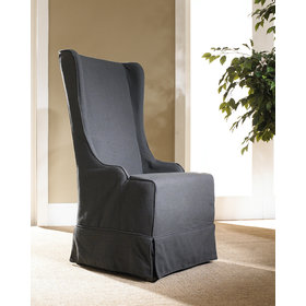 Padmas Atlantic Beach Wing Dining Chair- Charcoal Grey