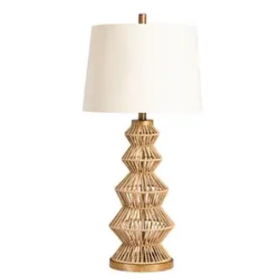 Adler Turreted Woven Table Lamp