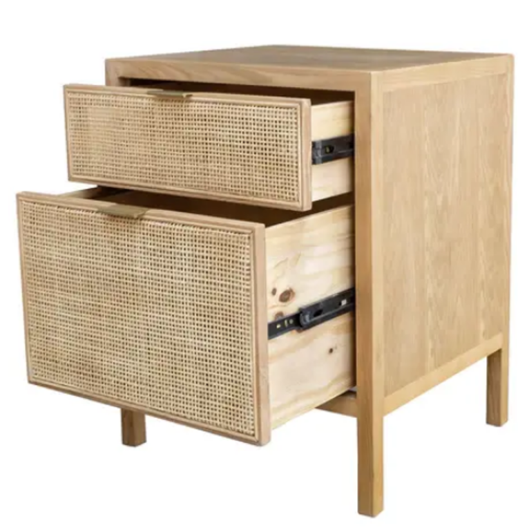 Rattan Filing Cabinet Natural