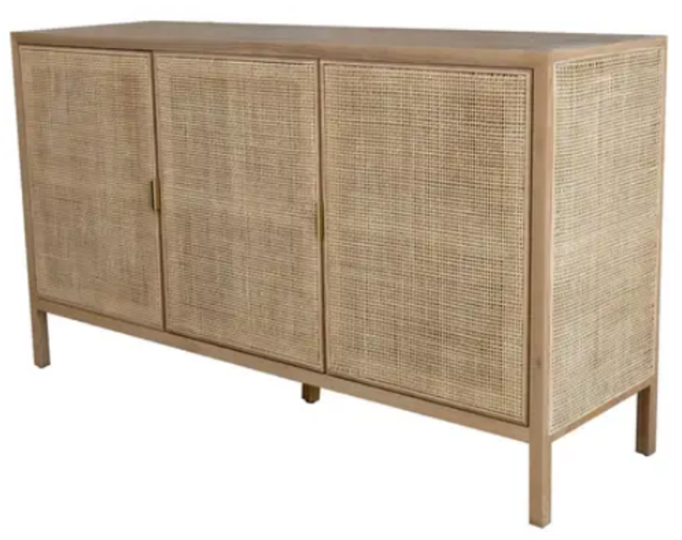 Rattan 3 Door Sideboard