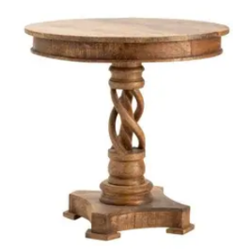 Bengal Manor Mango Wood Twist Accent Table