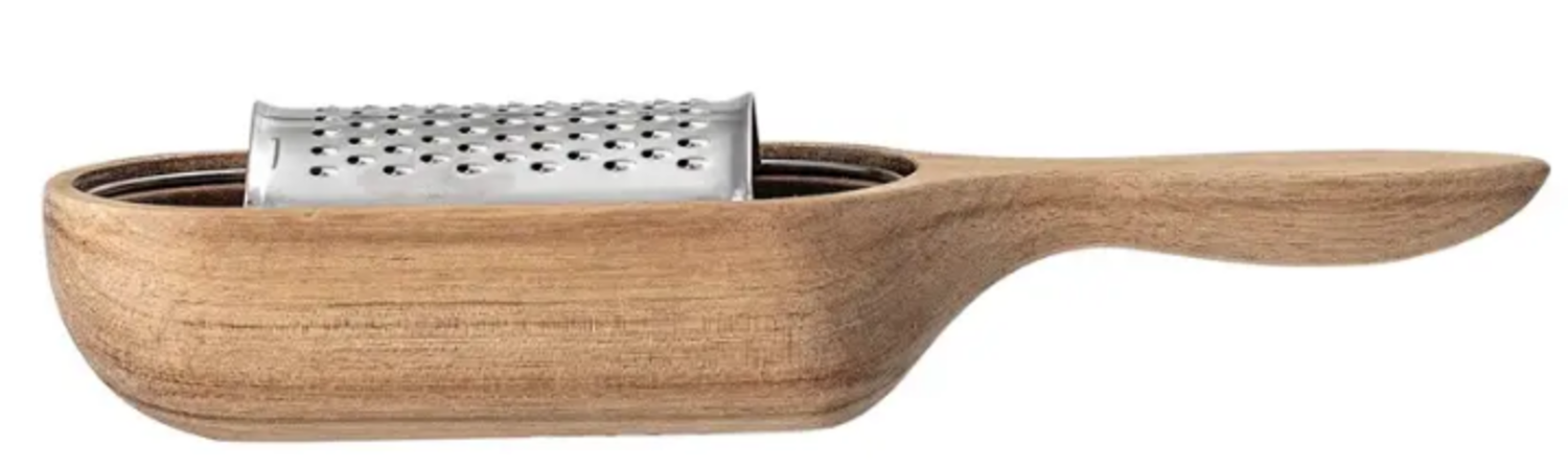 Acacia Wood & Stainless Steel Grater