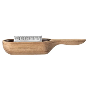 Acacia Wood & Stainless Steel Grater
