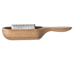 Acacia Wood & Stainless Steel Grater