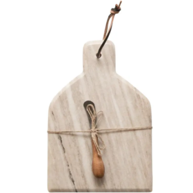 Marble Cheese Board with Canape Knife