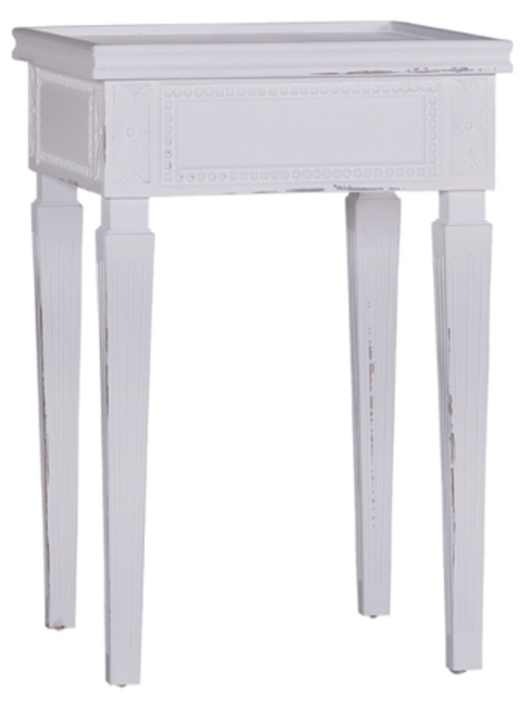 Beyond Borders Julia Marble Side Table- French White