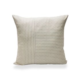 Kay Pillow, 22" Gray Cream Stripe