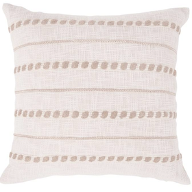 ML Logo Ivory / Natural Pillow, 22'' x 22''