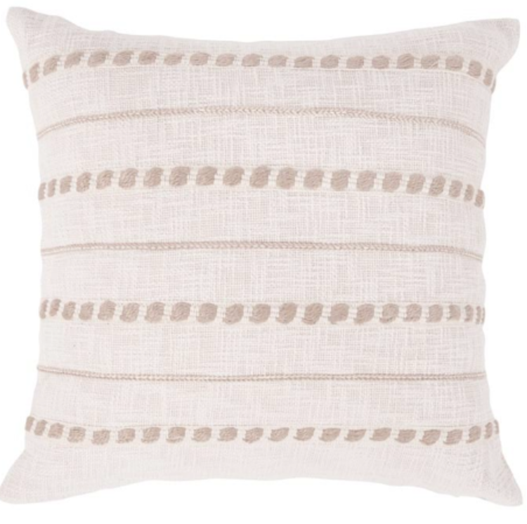 ML Logo Ivory / Natural Pillow, 22'' x 22''