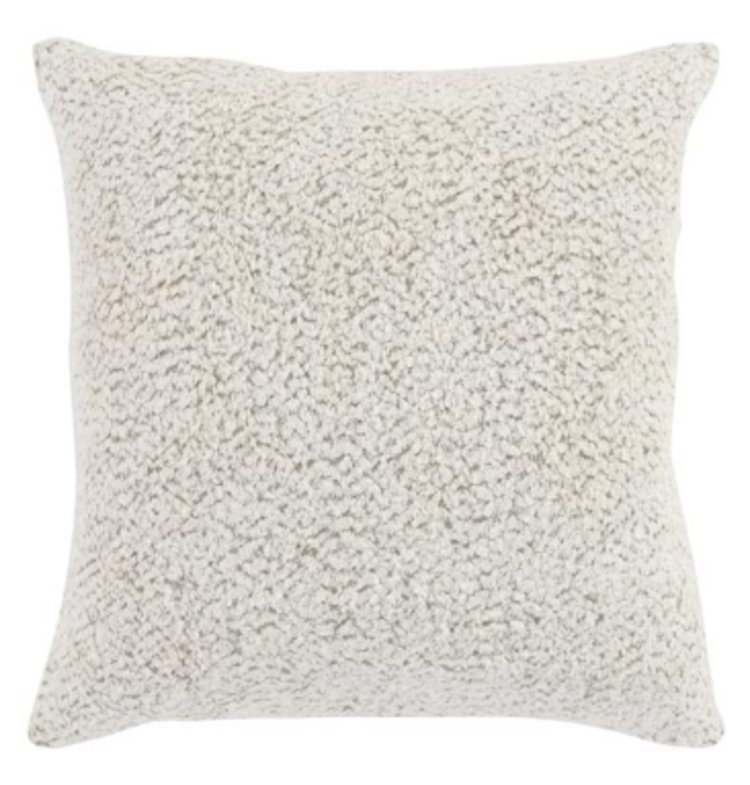 Maris Ivory & Natural Pillow, 22" x 22"