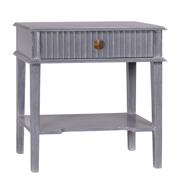Atelier Home Madison Side Table- Dark Gray Lime Wash