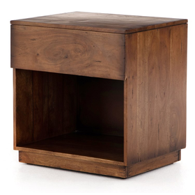 Four Hands Duncan Nightstand- Burnt Fruitwood