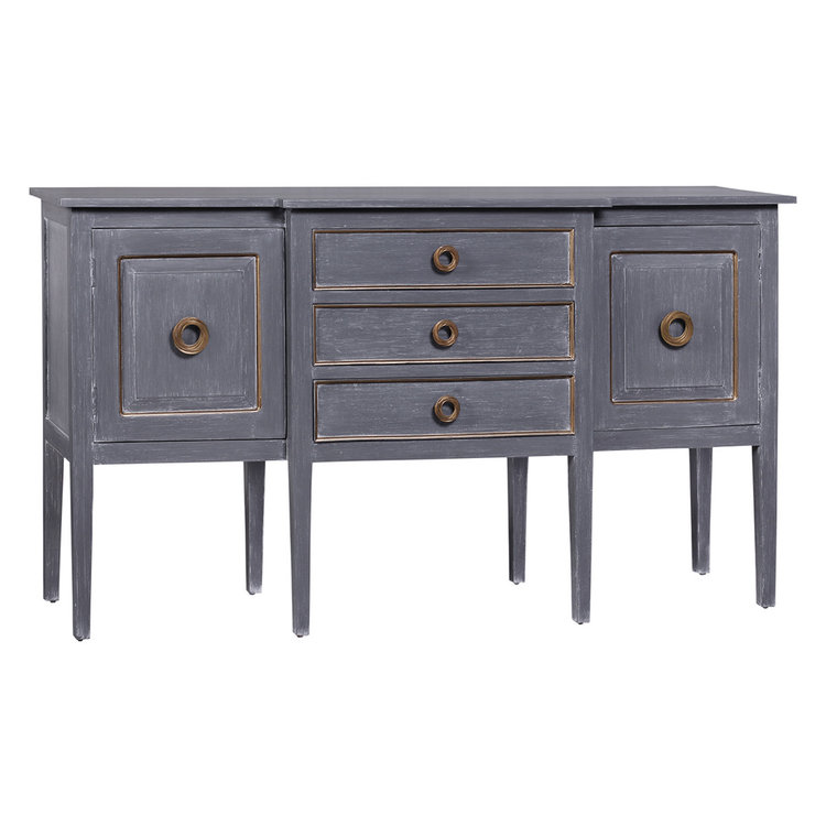 Atelier Home Gilded Hampton Sideboard- Dark Gray Lime Wash