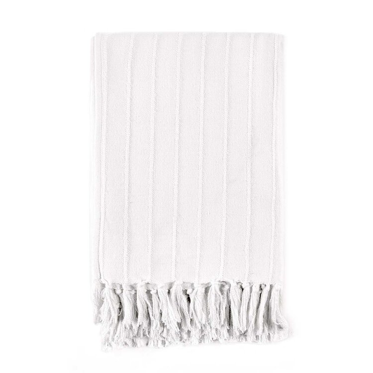 TC Hunter White Throw, 50'' x 70''
