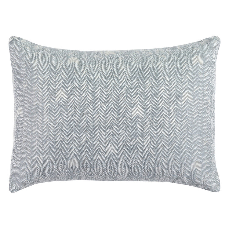 French Herringbone Sham, Storm Standard