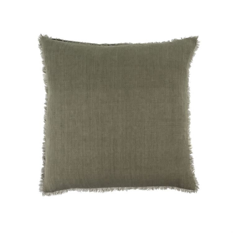 Lina Linen Pillow, 24'' x 24'' Laurel