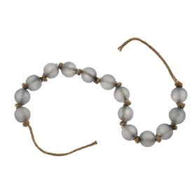 Beach Frosted Grey Glass Beads