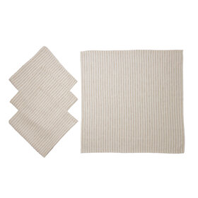 Jes & Gray Shar Napkin White/Cream Stripes, set of 4