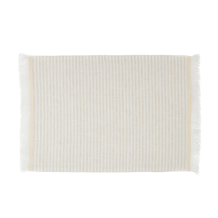 Shar Placemat White/Natural Stripe, set of 2