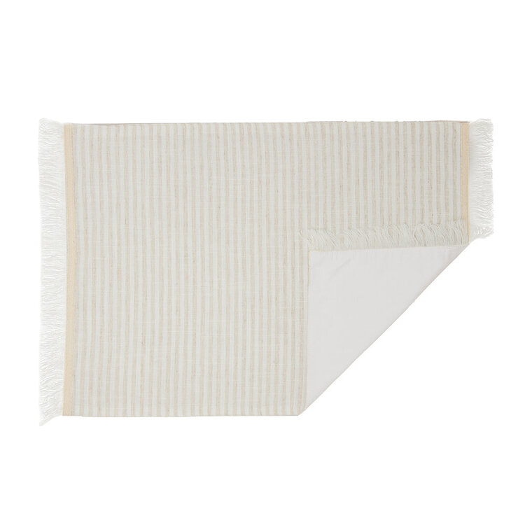 Shar Placemat White/Natural Stripe, set of 2