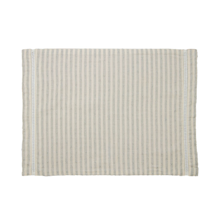 Niki Placemat Grey/Cream Stripes, set of 2