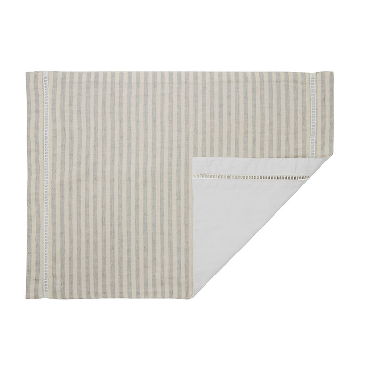 Niki Placemat Grey/Cream Stripes, set of 2