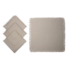 Jes & Gray Elle Napkins, Set of 4 - Natural
