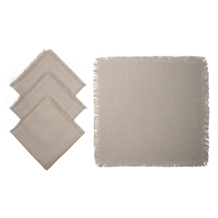 Jes & Gray Elle Napkins, Set of 4 - Natural