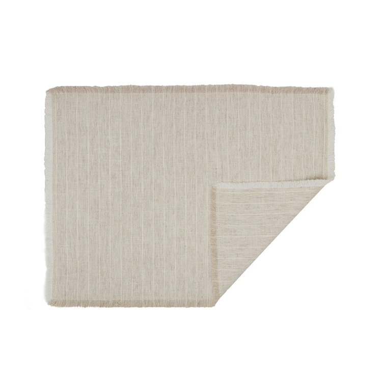 Jill Placemat Natural White Pinstripe, set of 2