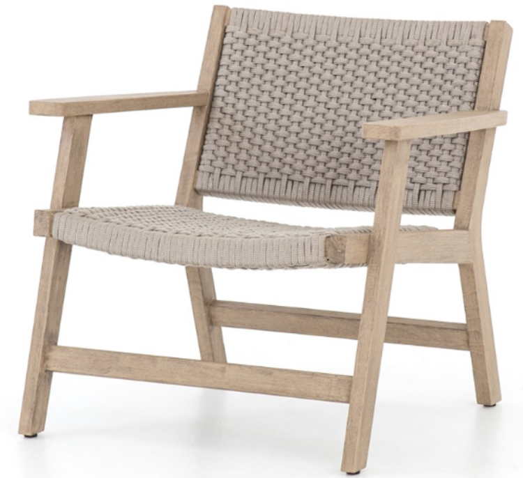 Four Hands Delano Outdoor Chair- Thick Grey Rope