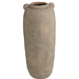 Ceramic Distressed Terracotta Brown Vase 1