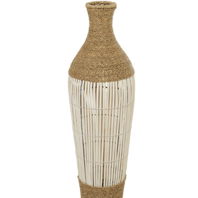 Handmade Brown Seagrass Vase Medium