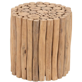 Brown Teak Wood Accent Table